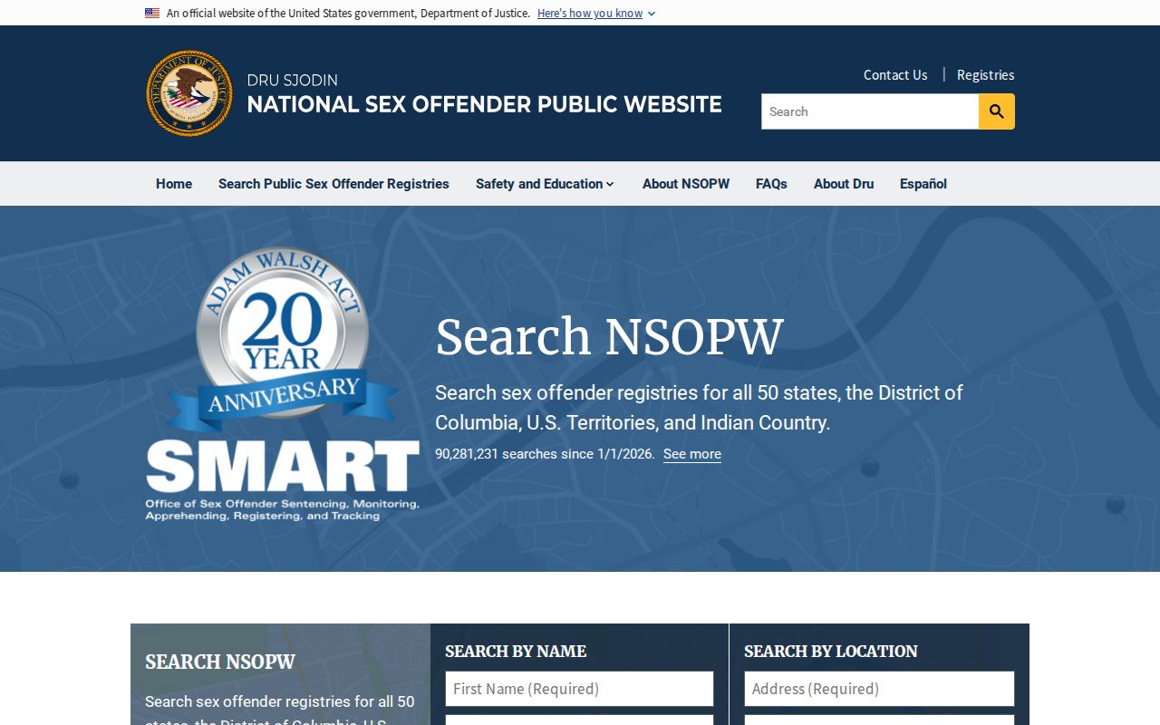 Dru Sjodin National Sex Offender Public Website search